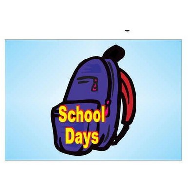 School Days Backpack Rectangle Metal Photo Magnet (2"x3")