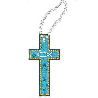 Blue Cross Promotional Key Chain w/ Black Back (2 Square Inch)