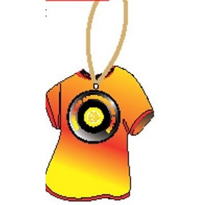 Rpm Record T-Shirt Promotional Ornament w/ Black Back (4 Square Inch)