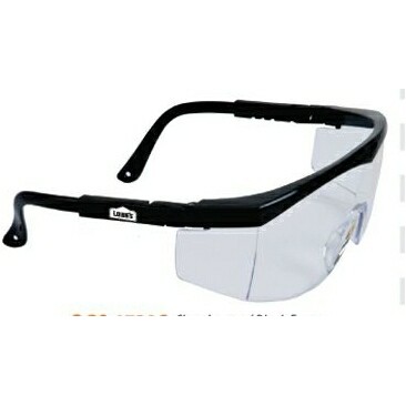 Clear Large Single-Lens Safety Glasses w/ Ratchet Temples