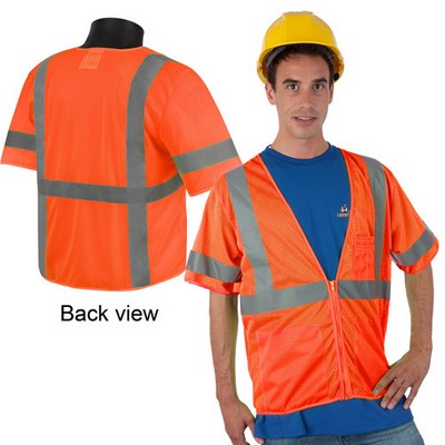 Class 3 Compliant Mesh Safety Vest w/ Sleeves