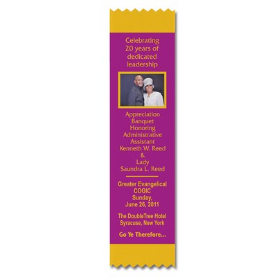 Custom Printed Pinked Top Multicolor Ribbon (2"x8")