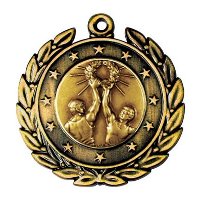 Stock Star Wreath 2" Medal- Victory Male