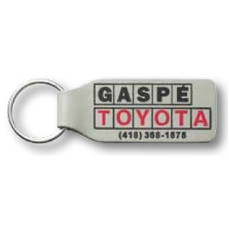 Large Rectangle Top Grain Leather Glued 2 Sided Key Tags (1 1/2"x3 5/8")