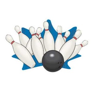 Bowling Strike Gift Shop Magnet w/ Full Magnetic Back (10 Square Inch)