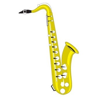 Saxophone Executive Magnet w/ Full Magnetic Back (10 Square Inch)