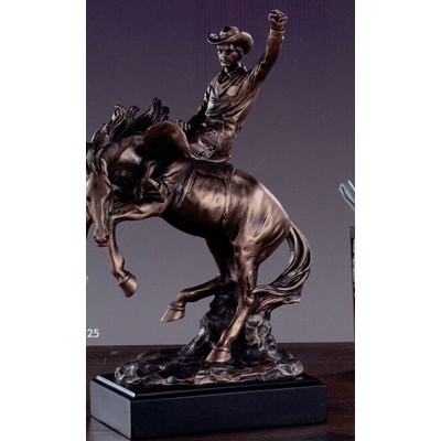Bronco Rider Trophy w/Rectangle Base (9"x13.5")