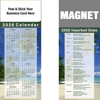 Peel & Stick Full Color Calendar Magnet (3 1/2"x8 1/2")