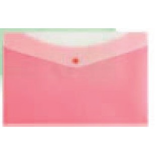 Strawberry Red 2 Pocket Poly Envelope w/Snap Button Closure