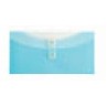 Blueberry Blue 2 Pocket Check Size Poly Envelope (9 ¾"x5 ¼")