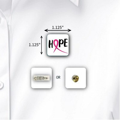 Full Color 50 Mil Name Badge (1.125"X1.125") Square - No personalization included