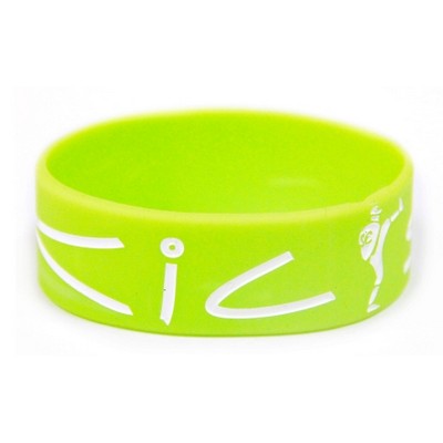 The Big Boy Color Filled Wristbands w/ 1" Width (180º Design)
