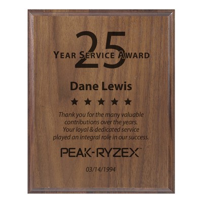Walnut Wood Laser Engraved Plaque (9"x12")