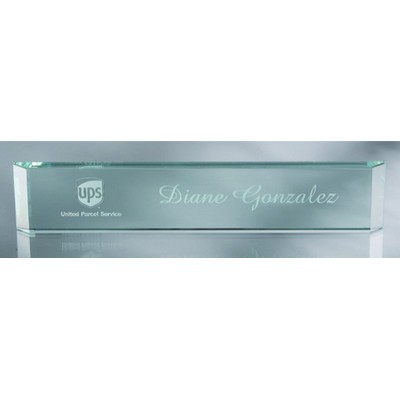 Jade Green Glass Name Plate (12"x 2¼")