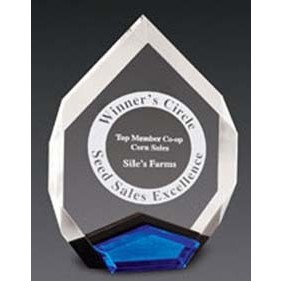 Blue Acrylic Marquis Award (6"x8")
