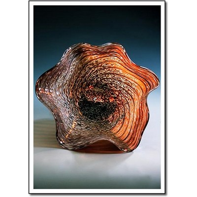 Conch Shell Lantern Art Glass Bowl w/o Marble Base (8.5"x4.5")