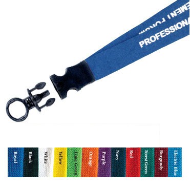 1" Cotton Lanyard w/ Detachable O-Ring (1 Color)