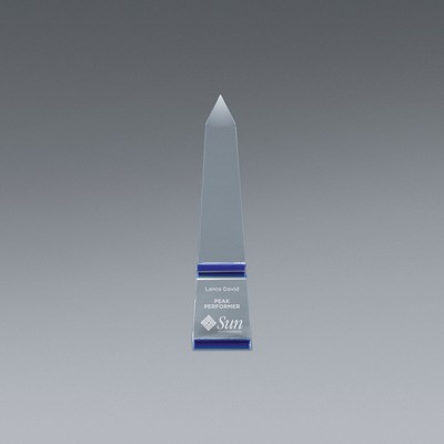 Blue Obelisk Medium Crystal Award