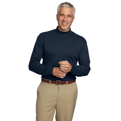 Port Authority® Interlock Knit Mock Turtleneck.