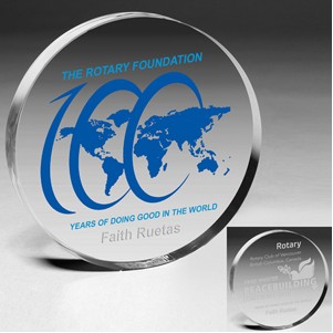 Circle Paperweight - 4" dia x 3/4" - 2055L (Laser)