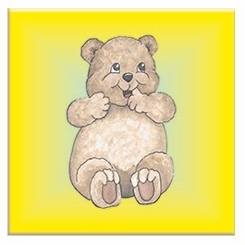 Bear Cub Metal Photo Magnet (2.5" Square)