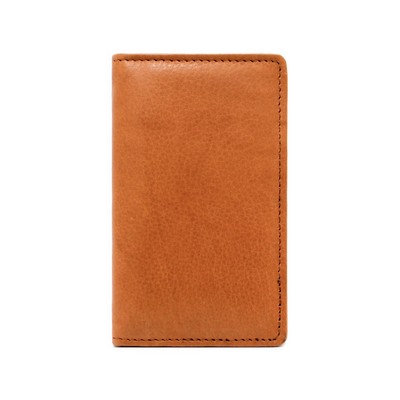 Ashlin® Designer Colchester British Tan Vertical Slim Wallet w/12 Card Pockets
