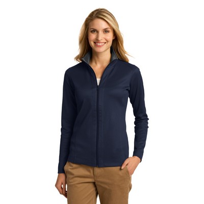 Port Authority® Women's Vertical Texture Full-Zip Jacket.