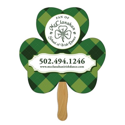 Shamrock Hand Fan Full Color (1 Side)