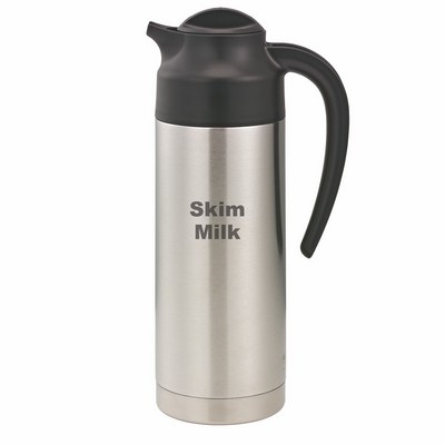 SteelVac™ 1.0 Liter Etched Stainless Creamer Carafe (Skim Milk)