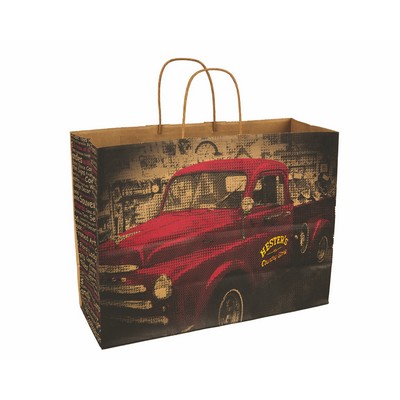 Recycled Kraft Paper Shopping Bag (16"x6"x12")