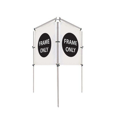 4'W x 5'H In-Ground Banner Hardware - V-Shape