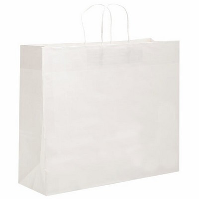 ECO White Kraft Eurostyle Shopping Bag (16" x 6" x 13")