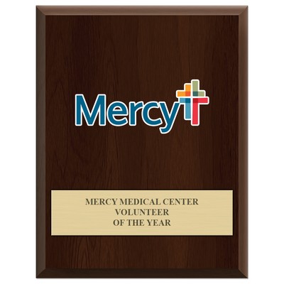 Cherry Finish Plaque w/Engraved Plate (7"x9")