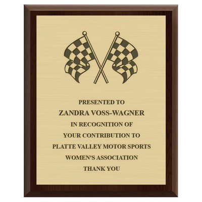 Cherry Finish Plaque w/Engraved Plate (8"x10")