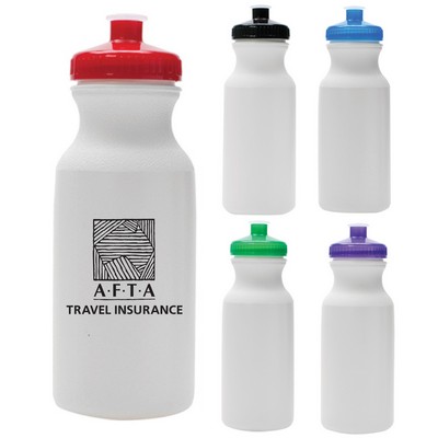 20 oz. White Sport Water Bottle