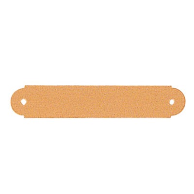Brass Plate w/Notched Corners & 2 Holes (4" x ¾")