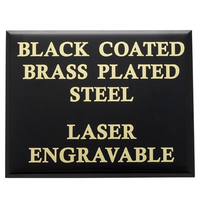 Black Brass Plated Steel Plate (2-5/8" x 3¼")