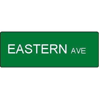 Engineer Grade Reflective Custom Street Sign w/reflective vinyl. - Green - 6" x 24"