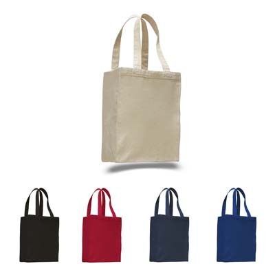 10 Oz. Cotton Canvas Daily Tote Bag W/5" Gusset (10 Colors Now)