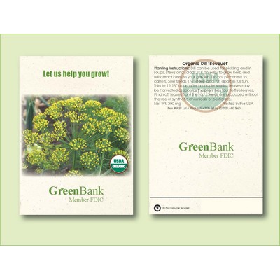 Organic Dill 'Bouquet' Herb Seed Packet (3.25" x 4.5")