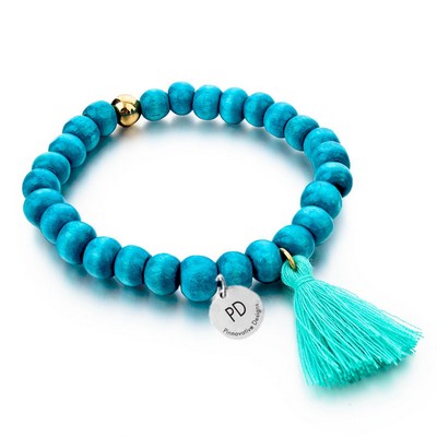 Stone Bead Charm Bracelet