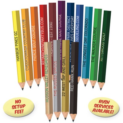 Light Green Hexagon Golf Pencils