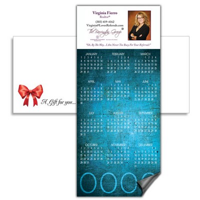Magnetic Calendar with Envelope - Light Blue