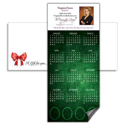 Magnetic Calendar with Envelope - Green