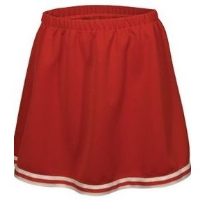 Girl's 10 Oz. Stretch Double Knit A Line Cheerleading Skirt w/Bottom Trim
