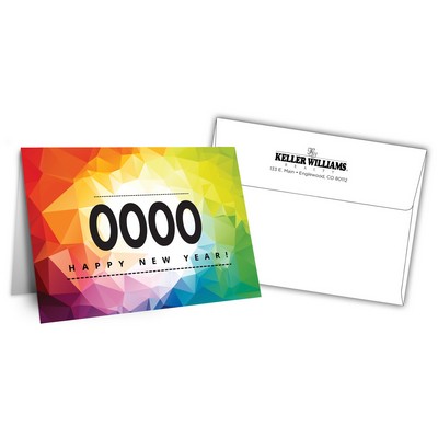 5" x 7" Holiday Greeting Cards w/ Imprinted Envelopes - Happy New Years