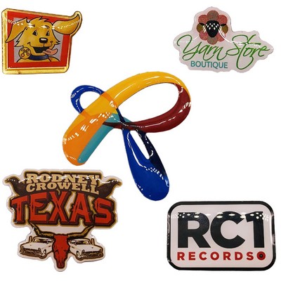 3/4" Custom Offset Full Color Lapel Pin