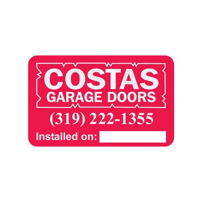 Rectangle Sticker | Round Corners | 2 1/2" x 4" | Clear Static | Static Back | Screen