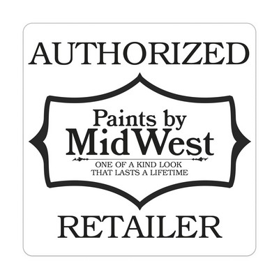 Square Sticker | Round Corners | 6" x 6" | White Static | Static Back | Screen