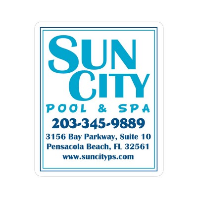 Rectangle Sticker | Round Corners | 2 1/2" x 3" | White Static | Static Back | Screen